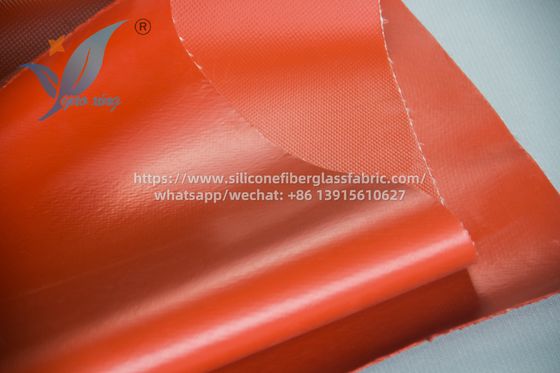 1.5mm Tessuto a doppio lato in fibra di vetro rivestita in silicone per connettori di condotti