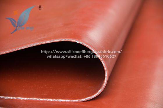 2.5mm Twill Weave Silicone Fabric 50m Lunghezza Resistente al Calore Forte per ambienti ad alta temperatura