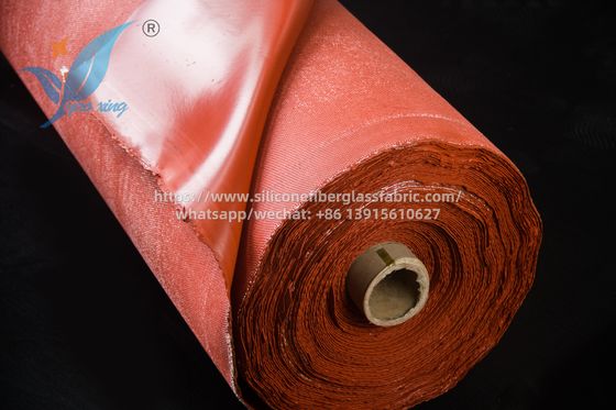 Tessuto in fibra di vetro rivestito in silicone rosso da 0,8 mm su un lato