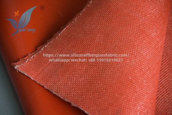 Tessuto in fibra di vetro rivestito in silicone rosso da 0,8 mm su un lato