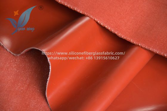 Tissu di silicone a prova di fuoco rosso resistente a 200 gradi Celsius per involucri industriali
