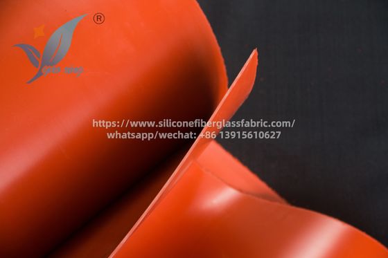 1.5mm Tessuto a doppio lato in fibra di vetro rivestita in silicone per connettori di condotti