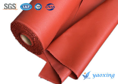 Panno di vetro rivestito di silicone di saldatura rosso della tenda a prova di fuoco ed impermeabile
